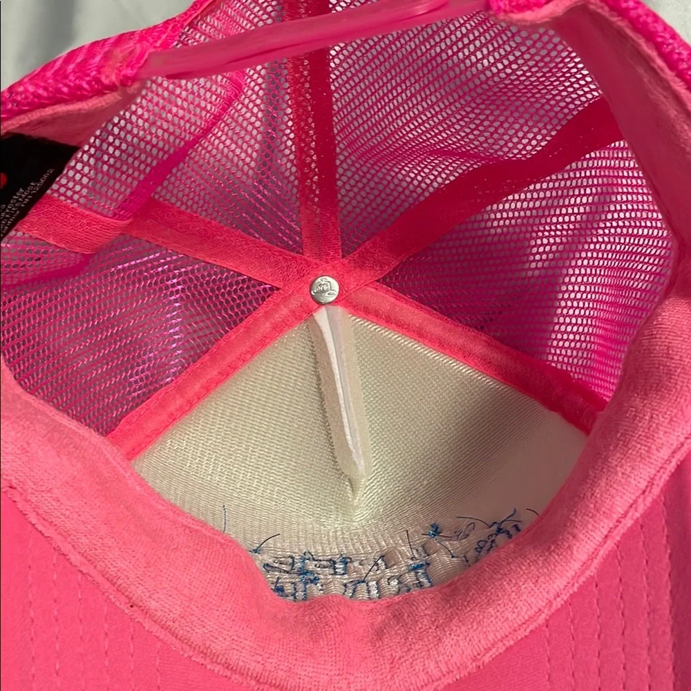OTTO Neon Pink Trucker Hat with Blue Detail - Picture 4 of 4
